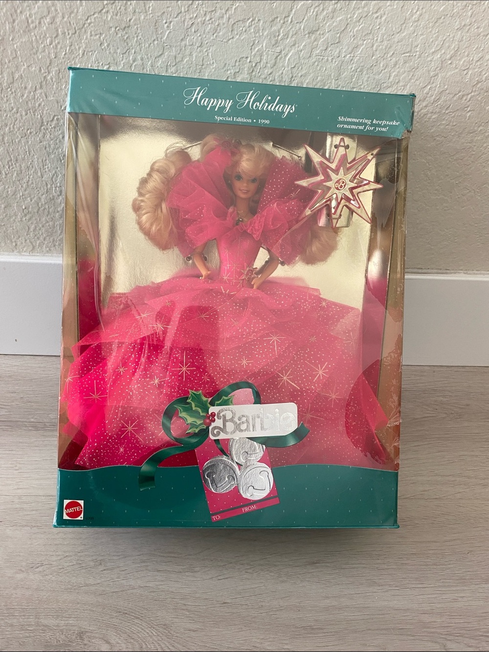Mattel Barbie Holiday Doll in Pink Gown (box damaged)